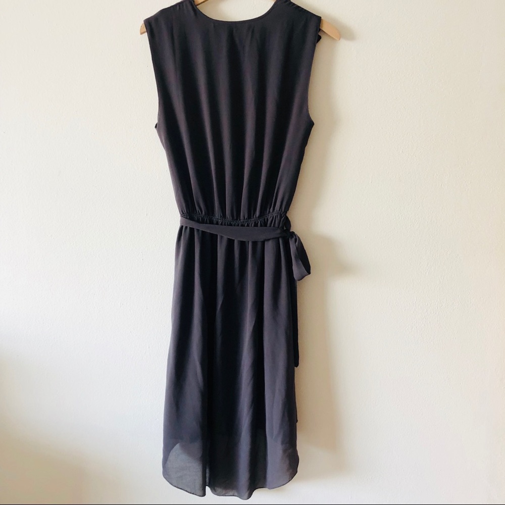 Max Studio Gray Ruffle Cocktail Dress - Picture 7 of 7